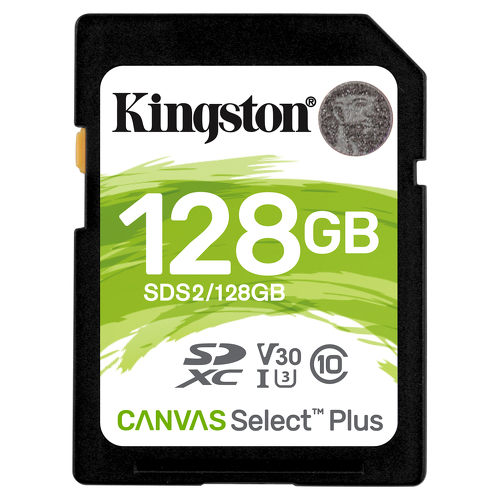 SD Kingston Canvas Select Plus 128GB class10 UHS-I SDHC(100MB/s-85MB/s) - Kingston SDS2/128GB