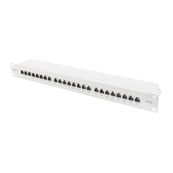 DIGITUS PATCH PANEL 19" 24P CAT6A 1U BLINDADO CINZA - DIGITUS DN-91624S-EA