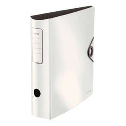 Leitz Active Solid Arquivo de alavanca para formato A4 - Lombada arredondada com 75 mm de largura - Mecanismo de 180° - Fecho com elástico - Branco - Leitz 10471001