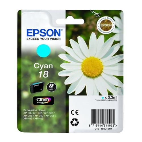 EPSON TINTEIRO AZUL 18XL XP102/XP205/XP305/XP405 C/ALARME - Epson C13T18124022