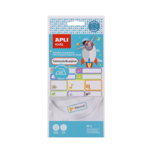 Etiquetas Termoadesivas Têxteis Apli Kids para Passar a Ferro 35un - APLI APL17793