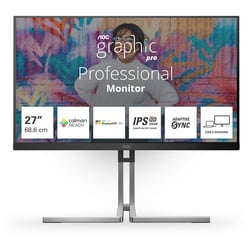 AOC MONITOR IPS QD 27" 16:9 QHD 4MS 75HZ HDMI DP USB RJ45 COLUNAS HAS Q27U3CV - AOC Q27U3CV