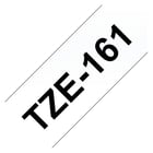 Fita de etiquetas laminadas genéricas Brother TZe161 - Texto preto sobre fundo transparente - Largura 36 mm x 8 metros - BR-TZE161