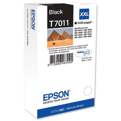 Epson Série WP4000/4500 Tinteiro XXL Preto T13T7011 3,4k - Epson C13T70114010