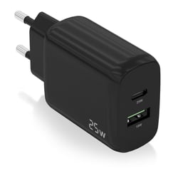 Aisens Carregador 25W 1xUSB-C PD3,0 1xUSB-A QC3,0 Preto - Aisens A110-0759