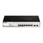 D-Link Semi-Manageable Switch 8 Portas Gigabit PoE 45W + 2 Portas Giga Combo - D-Link DGS-1210-08P/E
