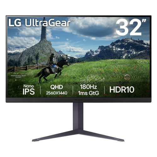 LG MONITOR NANO IPS 32"(31.5) 16:9 QHD 180HZ 1MS HDMI DP USB HAS PIVOT 32GS85Q-B - LG 32GS85Q-B