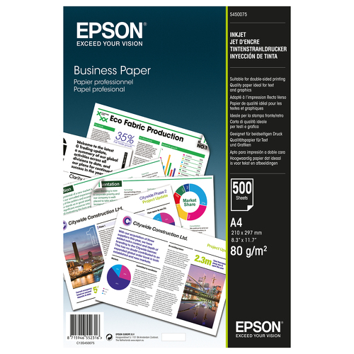 EPSON Business Paper 80gsm 500 sheets - Epson C13S450075