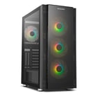 Nox Hummer Horus Caja Semitorre ATX, Micro ATX, Mini ITX, E-ATX - Panel Lateral y Frontal Cristal Templado - Tamaño HDD y SSD 2.5", 3.5"- USB 3.0, USB 2.0 - 4 Ventiladores 120mm ARGB Incluidos - Soporta Refrigeracion Liquida - Hasta 6 Ventiladores - Nox NXHUMMERHORUS