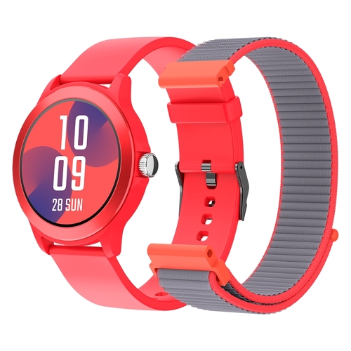 SPC Smartee Duo Vivo Reloj Smartwatch Pantalla Redonda 1.27" - Mas de 100 Modos Deportivos - Monitoreo de Salud - Resistencia IP68 - Color Rojo - SPC 266292