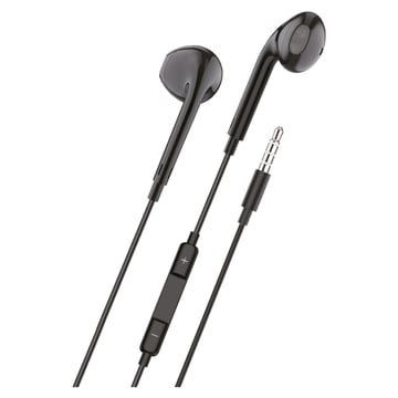 TechOneTech Ear Tech Altifalantes intra-aurais - Microfone incorporado - Mini-conetor de 3,5 mm - Assistente de voz - Cabo de 1,20 m - TechOneTech TEC1002