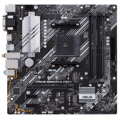 MB ASUS AMD B550 SKT AM4 PRIME B550M-A WIFI II 4xDDR4 VGA/HDMI mATX - Asus 90MB19X0-M0EAY0
