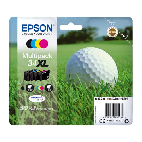 EPSON TINTEIRO PACK 4 CORES 34XL PRO WF-3725DWF/WF-3720DWF - Epson C13T34764020