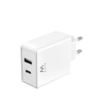 EWENT CARREGADOR USB-C & USB NITRETO DE GALIO 45W WHITE - Ewent EW1328