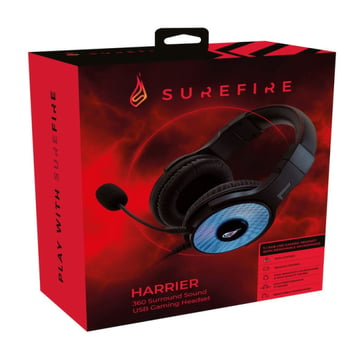 SUREFIRE HEADSET GAMING HARRIER 360 SURROUND 7.1 USB RGB LED PC/ CONSOLA - SureFire 48822