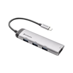 VERBATIM HUB USB-C 4xUSB3.0 ALUMINIO - Verbatim 49147
