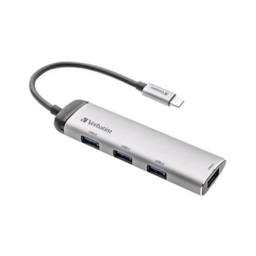 VERBATIM HUB USB-C 4xUSB3.0 ALUMINIO - Verbatim 49147