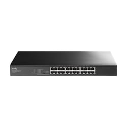 Switch Gigabit Cudy de 24 portas - Fácil gerenciamento - Gabinete metálico para montagem em rack - Plug and Play - Kit para montagem em rack incluso - Preto - Cudy GS1024E