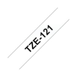 Fita Laminada 09mmx8mts Fundo Transparente / Texto Preto - Brother BROTZ121