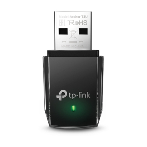 Adaptador TP-Link Archer T3U Mini Wireless USB MU-MIMO AC1300 - Preto - Alta Velocidade - TP-Link Archer T3U