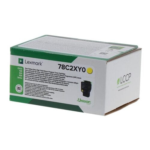 Lexmark CS421/CS521/CS622/CX421/CX522/CX622/CX625 Toner Original Amarelo - 78C2XY0/78C2XYE - Lexmark 78C2XY0