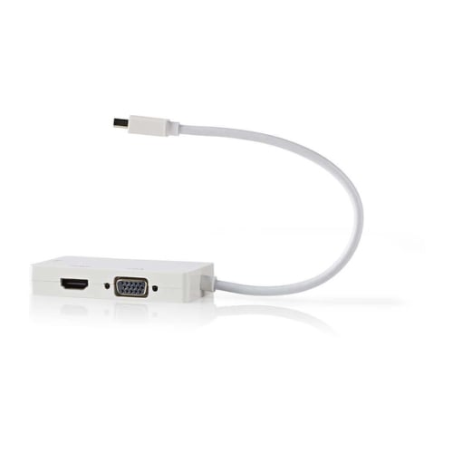 NEDIS ADAPT MINI DISPLAYPORT MACHO P/HDMI / DVI-D / VGA 21.6 Gbps 0.20 M WHIT - Nedis CCGP37465WT02