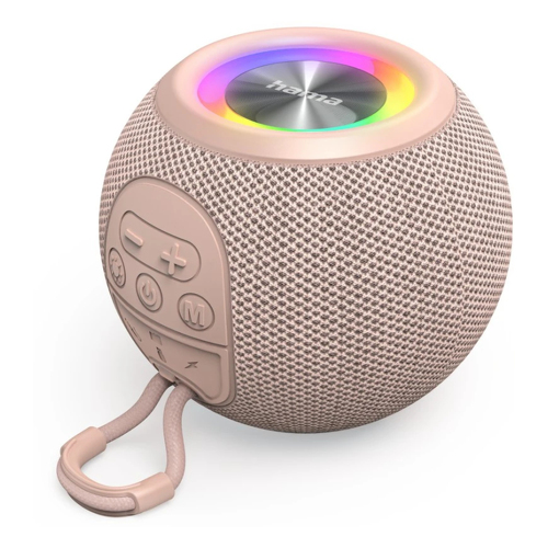 Coluna HAMA "Ball Shape Speaker" Bluetooth Loudspeaker, 5 Light Modes, 5W, pink - Hama 00188240
