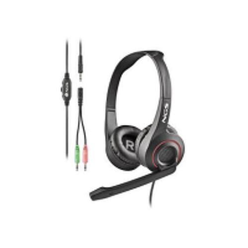 Auricular NGS MSX 10 Pro com microfone dobrável - Banda para a cabeça ajustável - Almofadas para os ouvidos almofadadas - Controlo do cabo - Cabo de 1,80 m - NGS MSX10PRO