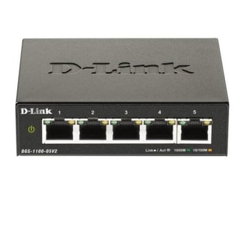 D-Link Smart Switch 5 Portas Gigabit 10/100/1000 Mbps - D-Link DGS-1100-05V2