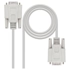Cabo de modem serial nanocabo DB9 macho para DB9 fêmea 6m - cor bege - Nanocable 10.14.0506