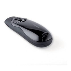 Teclado não fixo Kensington Expert com ponteiro laser vermelho e controlo do cursor - Preto - Joystick de controlo do cursor - Botão retroiluminado - Alcance não fixo de 45 m - Caixa interna - Kensington K72425EU