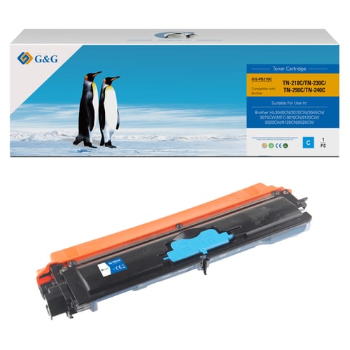 G&G Brother TN230 Cião/Azul Cartucho de Toner Compatível, 1.400 Páginas - Toner Compatível TN230C