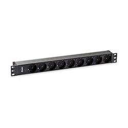 Equipar 9 réguas de energia Shuckos para montagem em rack 19" 1U - cabo de 1,80m - Equip EQ333282