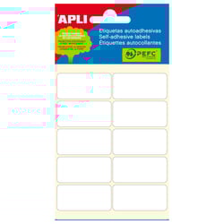 Etiquetas Apli Minibag Branco 19.0 x 40.0mm 6 Folhas - APLI 207461