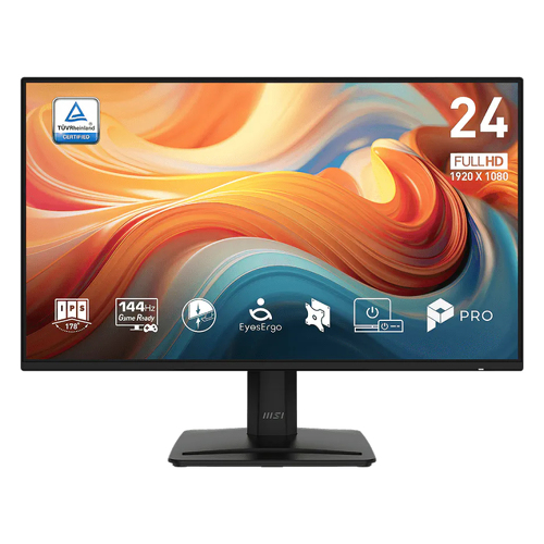 Monitor MSI PRO MP243 E14, 23,8 polegadas, FHD, ecrã plano, 144 Hz, 1 ms, 1x HDMI, 1x DP, UE - MSI 9S6-3PD1CT-049