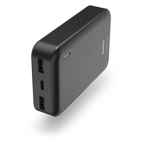 Powerbank Power Pack HAMA "Pocket 10",10000mAh, preto - 201708 - Hama 00201708