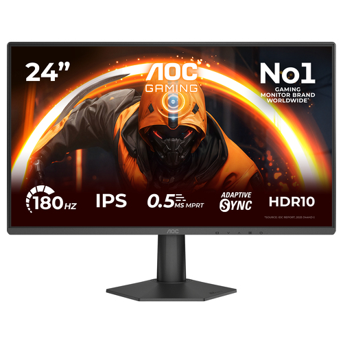AOC MONITOR IPS 24" (23.8") FHD 4MS 180HZ HDMI DP - AOC 24G50F