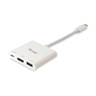 Equipar adaptador USB-C macho para HDMI fêmea / USB-C fêmea / USB-A fêmea 3.0 - Equip EQ133461