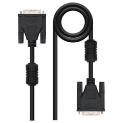 Cabo Nanocabo DVI Dual Link 24+1 Macho para DVI 24+1 Macho 1,80m - Cor Preto - Nanocable 10.15.0802