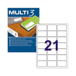 Etiquetas 063,5x038,1mm 100Fls Multi3 2100un - Multi3 APL04726