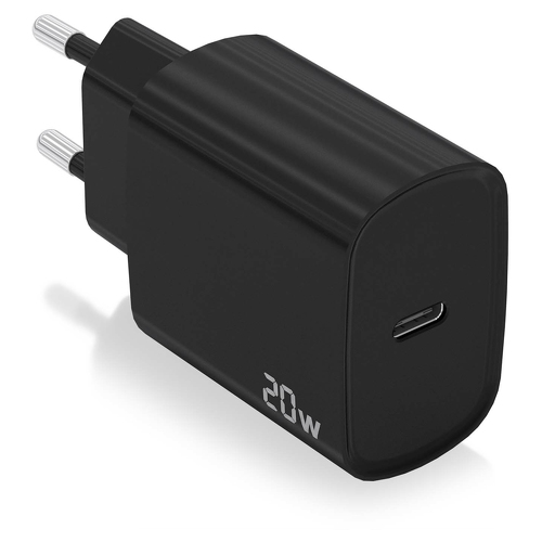 Aisens Carregador USB-C PD3,0 1 Puerto 1xUSB-C 20W Preto - Aisens A110-0753