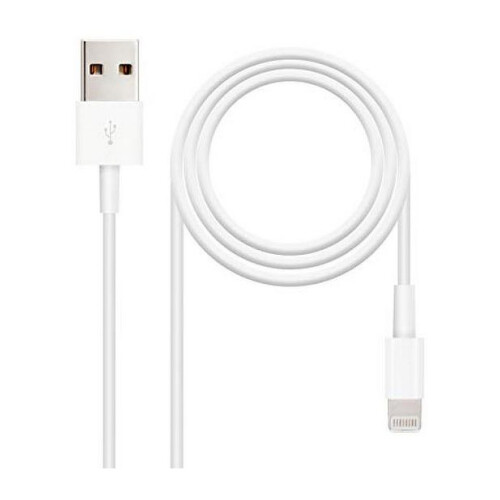 Cabo Nanocabo USB-A 2.0 Macho para Lightning Macho 2m - Cor Branca - Nanocable 10.10.0402