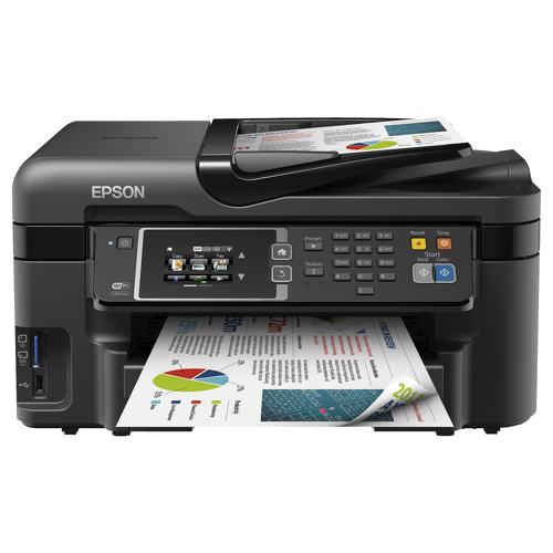 Epson WorkForce WF-3620DWF, Jato de tinta, Impressão a cores, 4800 x 1200 DPI, A4, Impressão directa, Preto - Epson C11CD19302