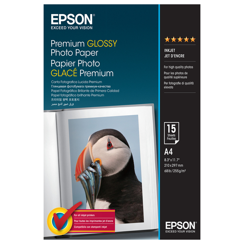 EPSON Premium Glossy S042155 - hartie foto A4 15coli 255g/m2 - Epson C13S042155