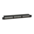 EQUIP PATCH PANEL 19" CAT.6 24-PORT 1U SHIELDED PRETO - Equip 326425