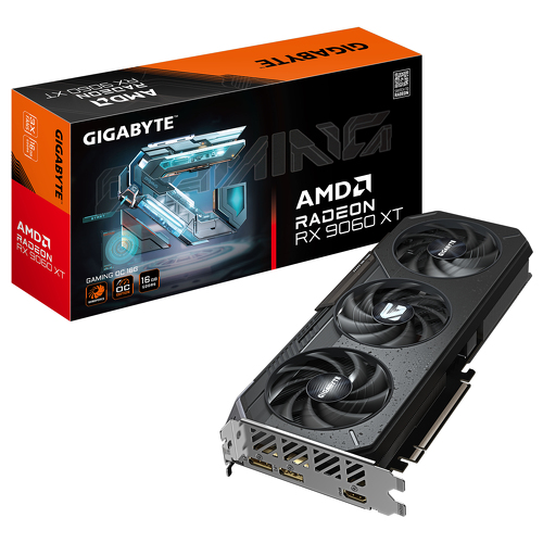 GIGABYTE VGA RX 9060 XT GAMING 16GB OC 3XVENT GDDR6 2HDMI 2DP - Gigabyte 9VR906XTGO-00-G10