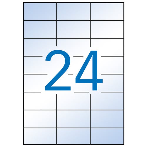 Apli Etiquetas Transparentes Permanentes 70.0 x 37.0mm 10 Folhas - APLI 206096