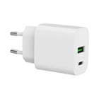 Carregador de parede SPC USB-C/PD + USB-A 20 W - Branco - SPC 4341B
