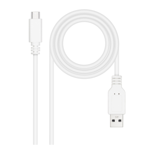 Cabo Nanocable 2.0 3A USB-C macho para USB-A macho - Comprimento 1,50m - Cor Branco - Nanocable 300082