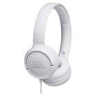 JBL Tune 500 Auscultadores com microfone - Banda para a cabeça ajustável - Dobrável - Controlo por cabo - Cabo de 1,20 m - JBL JBL JBLT500WHT